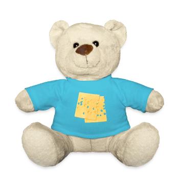 Eine Scheibe Käse für Toastbrot Frühstück - Teddy - Atollblau - Vorne