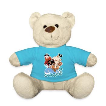 The pirate Barbarossa - Teddy Bear - atoll blue - Front