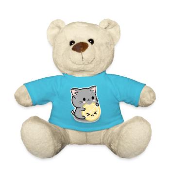 Lemon cat - Teddy Bear - atoll blue - Front