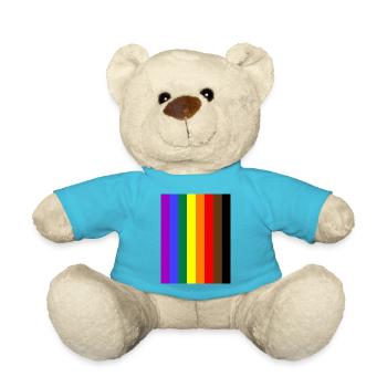Gay pride TEE - Teddy Bear - atoll blue - Front
