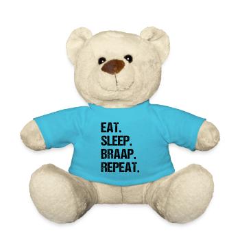 Eat Sleep Braap Wiederholung Funny Dirt Bike Motocross - Teddy - Atollblau - Vorne