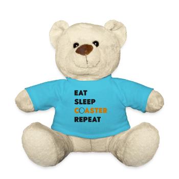 Roller Coaster Eat Sleep Coaster - Teddy - Atollblau - Vorne