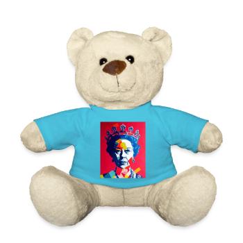 Queen Elizabeth Abstraktes Bild - Teddy - Atollblau - Vorne