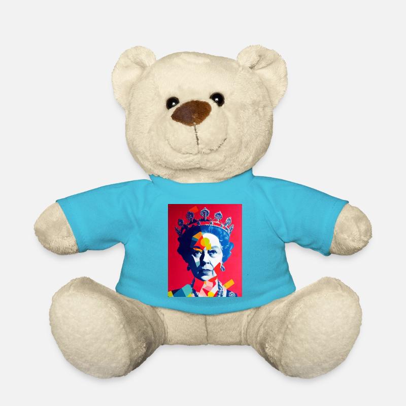 Image abstraite de la reine Elizabeth - Nounours - bleu outremer