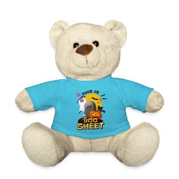 Halloween C’est le cimetière fantôme de Boo Sheet - Nounours - bleu outremer - Devant