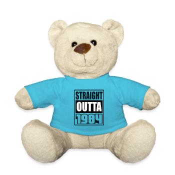 Straight Outta 1984 Geburtstag 1984 Geboren 1984 - Teddy - Atollblau - Vorne