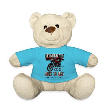 Vintage Motorrad Biker Motorrad Geburtstag 2001 - Teddy - Atollblau - Vorne