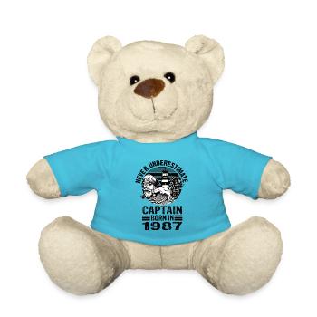 Never Underestimate Captain born in 1987 - Teddy - Atollblau - Vorne