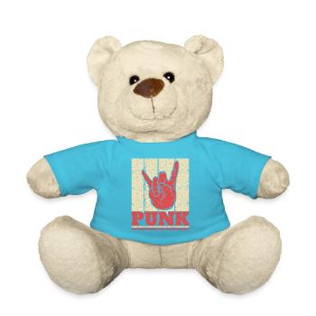 Punk Rock Pogo Anarchy Punks Punk Rocker Punk - Teddy Bear - atoll blue - Front