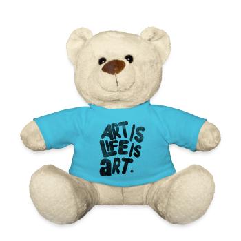 Art is Life is Art - Teddy Bear - atoll blue - Front