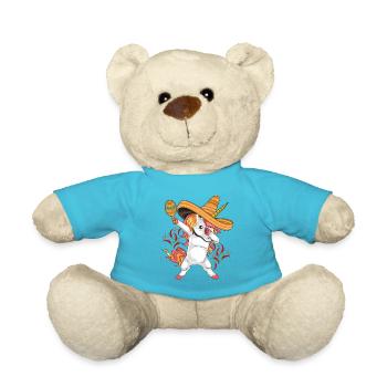 Cinco De Mayo Party Cute Dabbing Mexican Unicorn - Teddy Bear - atoll blue - Front