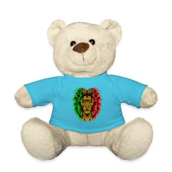 Lion Good Vibes Rastafari Rasta Jamaïque Reggae - Nounours - bleu outremer - Devant