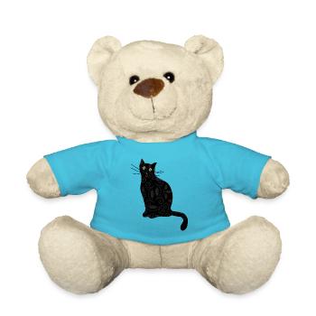 Cat - Teddy Bear - atoll blue - Front