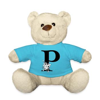 Buchstabe P - Teddy - Atollblau - Vorne