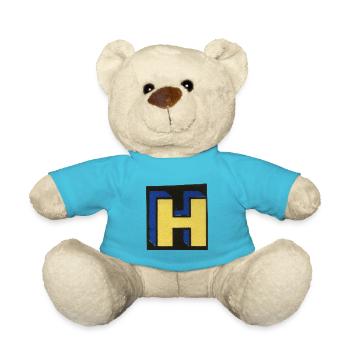 Lettre H - Nounours - bleu outremer - Devant