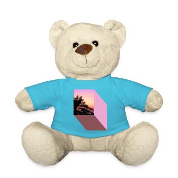 T-Shirt Urlaub Strand Palmen Ferien Sommer Sonne - Teddy - Atollblau - Vorne