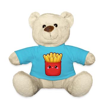 Français frites frites fast-food face frise USA - Nounours - bleu outremer - Devant