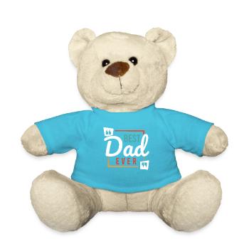 Super Dad, Daddy, Best Daddy Daddy Father's Day - Teddy Bear - atoll blue - Front