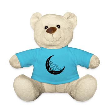 Moon Goddess Wicca Pagan Norse mythology - Teddy Bear - atoll blue - Front