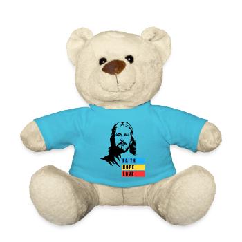 FOI ESPERANCE AMOUR - Nounours - bleu outremer - Devant