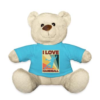 Handball Team, Club, Coach, Coach, Player - Teddy Bear - atoll blue - Front