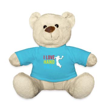 Handball Team, Club, Trainer, Coach, Spieler - Teddy - Atollblau - Vorne