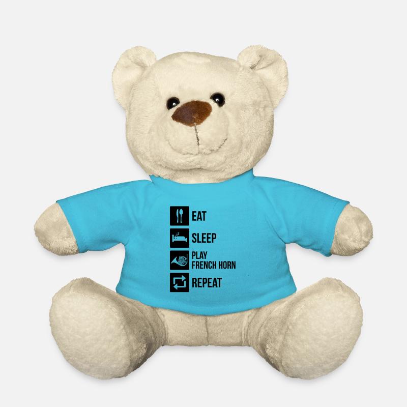 Waldhorn Waldhornspieler Waldhornist - Teddy - Atollblau