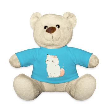Cute pastel cat - Teddy Bear - atoll blue - Front