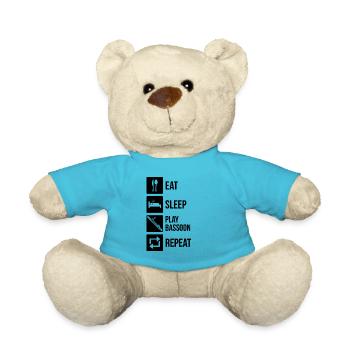 Bassoon Bassoon Bassoon Player Bassoonist - Teddy Bear - atoll blue - Front