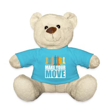 Chess Chess Player Tournament for Clever Minds - Teddy Bear - atoll blue - Front
