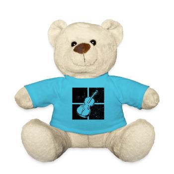 Cello Cellospieler Cellist - Teddy - Atollblau - Vorne