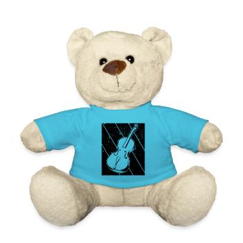Cello Cellospieler Cellist - Teddy - Atollblau - Vorne