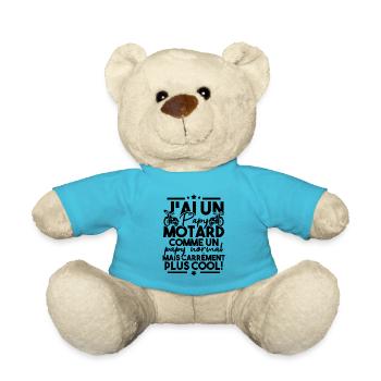 J ai un papy motard comme un papy normal - Nounours - bleu outremer - Devant