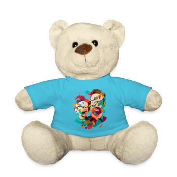Father's Day - Father and Son - Teddy Bear - atoll blue - Front
