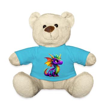 Mignon petit dragon - Nounours - bleu outremer - Devant