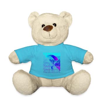 Skydive Freefly Skydiver Shirt Skydiving - Teddy Bear - atoll blue - Front