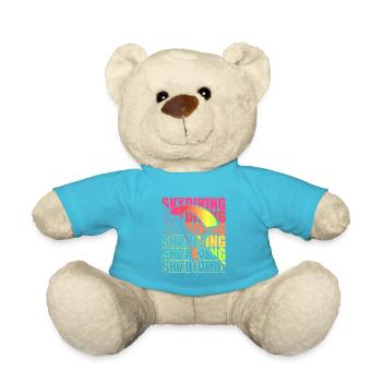 Skydive Freefly Skydiver Shirt Skydiving - Teddy Bear - atoll blue - Front
