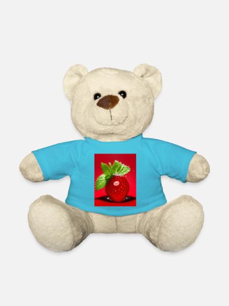 Strawberry - Teddy Bear - atoll blue