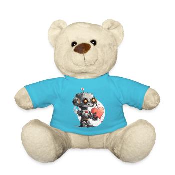 Robo Heart - Teddy Bear - atoll blue - Front
