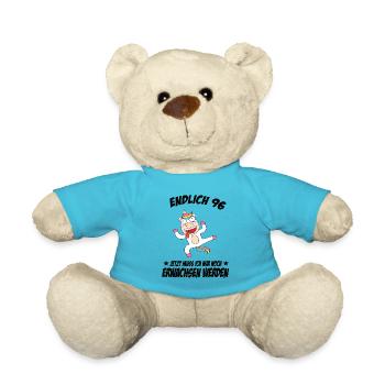 96 Geburtstag Positive Sprüche Zum 96 geburtstag - Teddy - Atollblau - Vorne