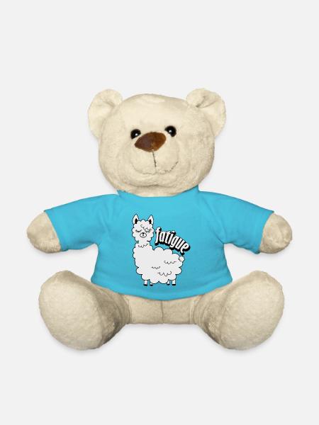 Lama endormi - Nounours - bleu outremer
