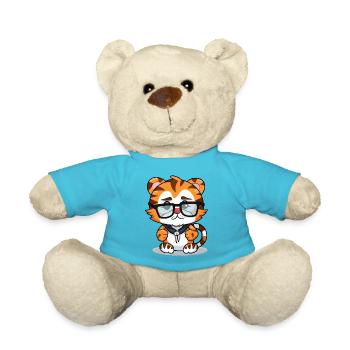 Polko the Tiger - Teddy Bear - atoll blue - Front
