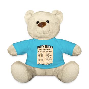 Rentner Zeitplan Tagesablauf - Teddy - Atollblau - Vorne