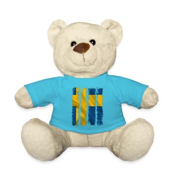 Suède Suède drapeau national norden skandinavia - Nounours - bleu outremer - Devant