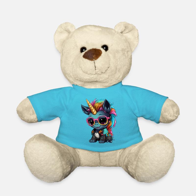 Punker Einhorn Design - Teddy - Atollblau