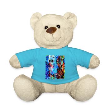 kunst digitalart grafikdesign vektorgrafik grafiken - Teddy - Atollblau - Vorne