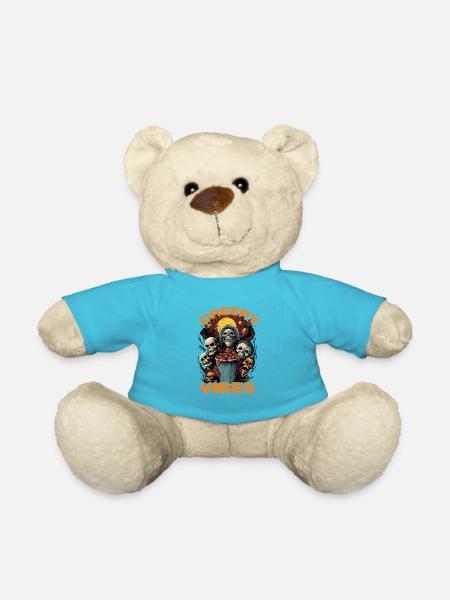 Gruselige Stimmung von Halloween - Teddy - Atollblau