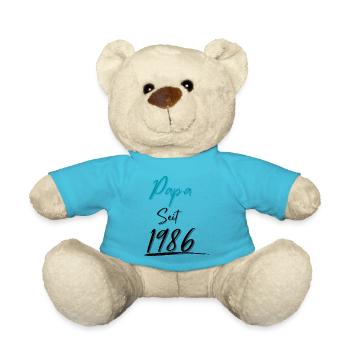 Papa seit 1986 - Teddy - Atollblau - Vorne