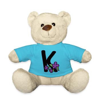 K as in cheeky - Teddy Bear - atoll blue - Front