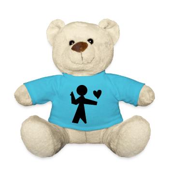Gib mir dein Herz - Teddy - Atollblau - Vorne